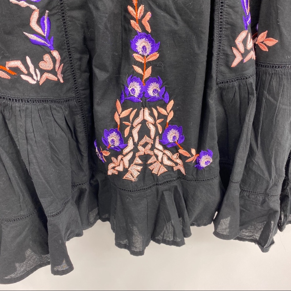 Free People Pavlo embroidered babydoll dress blk - Picture 9 of 13